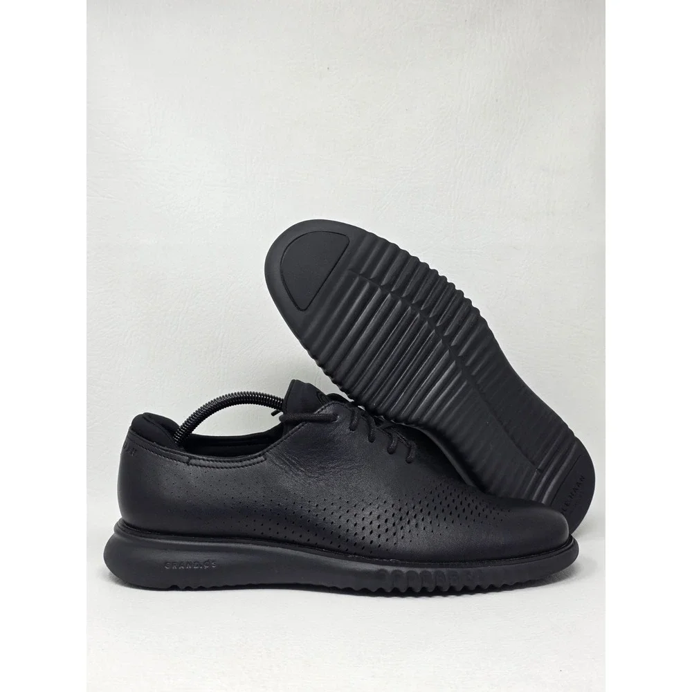 Cole Haan Mens Size 10.5M 2.ZeroGrand Lined Laser Wingtip Oxford Black C23832